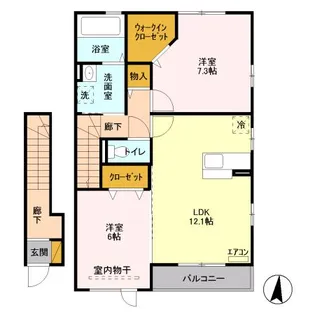 サンボナール【2階】の間取り
