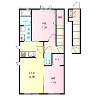 サンハイム A (樋越町1034)【2階】の間取り