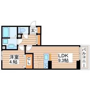 ボヌールF【3階】の間取り