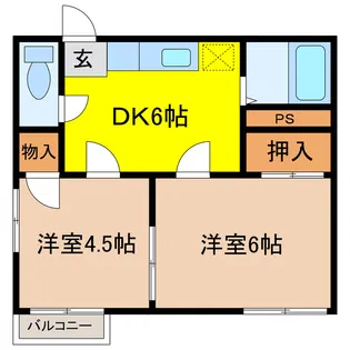 メゾンユウ(熊谷市円光)【2階】の間取り