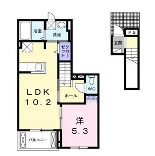 リヴィエールII【2階】の間取り