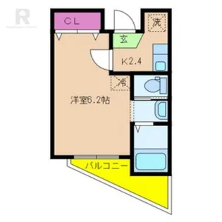 パークサイドハイツ【4階】の間取り