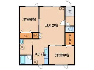 ブリリアント3【1階】の間取り