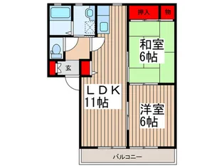 椎ノ木の里1号館・2号館【2階】の間取り