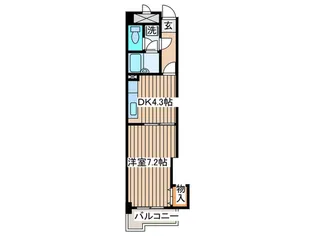 カヤバプラザE館【2階】の間取り