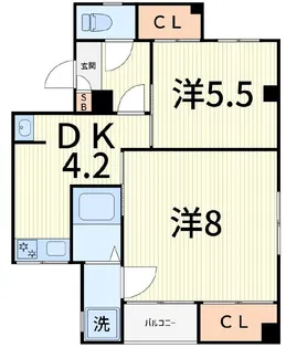 グリーンパレス【3階】の間取り