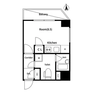 クレイシア錦糸町【5階】の間取り