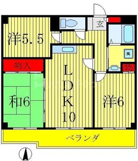西条レジデンス【4階】の間取り