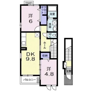 Azur【2階】の間取り