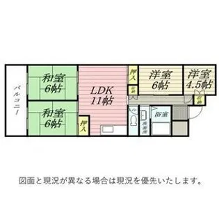 サンライズ高杉【1階】の間取り