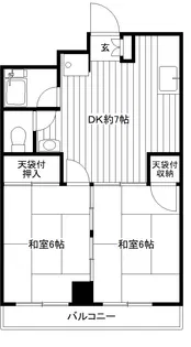 八幡コーポラス【4階】の間取り