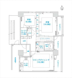 松屋タワー【27階】の間取り