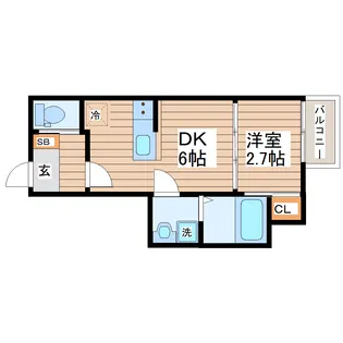 【新築】ガス割 オルトシア【2階】の間取り