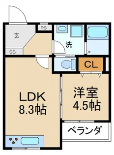 WIN寝屋川【2階】の間取り