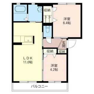 キャロル【2階】の間取り