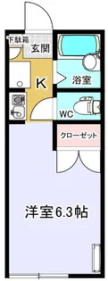 トップツクバD【1階】の間取り