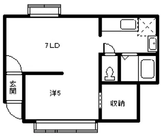メンズ高輪【1階】の間取り