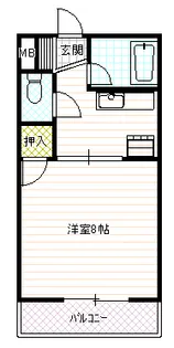 サンライズ赤坂【3階】の間取り