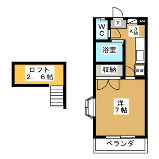 サンコテージC【1階】の間取り