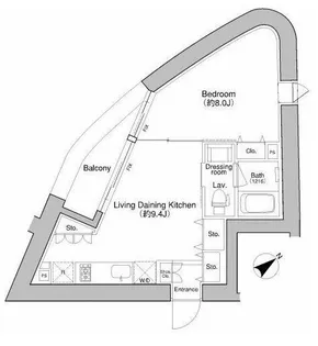 プラウドフラット新宿御苑【4階】の間取り