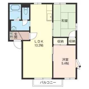 メゾン・ジョワイユ・イワネ B【1階】の間取り