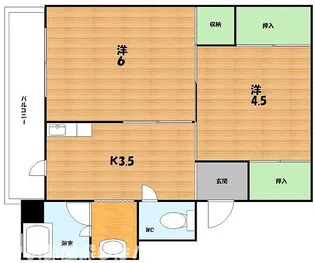 ビレッジハウス招提【2階】の間取り