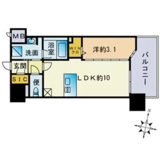 福岡県福岡市中央区春吉2【マンション】の間取り