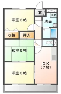 カルディア山本【4階】の間取り