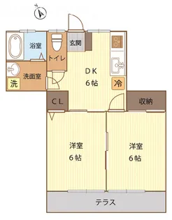 ヴィラージュ久喜【1階】の間取り