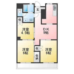 ニューホームズ第一マンション【4階】の間取り