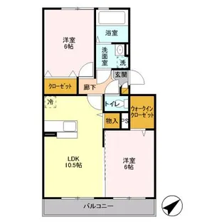 ヒルズガーデン【1階】の間取り