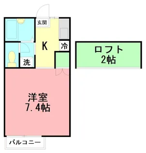 第2プリンスハイツ【2階】の間取り