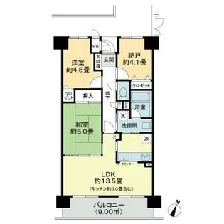 ライオンズマンション立町【5階】の間取り