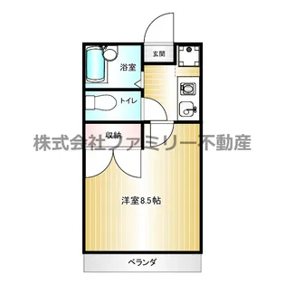 あさひスカイハイツ【3階】の間取り