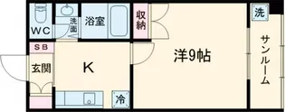ニシダコーポ西ノ京【2階】の間取り