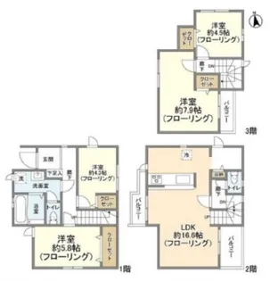 東京都板橋区徳丸5【一戸建】の間取り