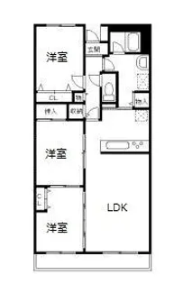 ベルヴィラージュ【2階】の間取り