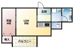 パロス大観町アルデア【1階】の間取り
