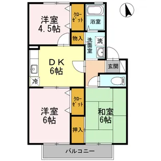 メゾン ド ファミール C【1階】の間取り