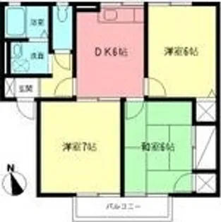 神奈川県小田原市飯田岡【アパート】の間取り