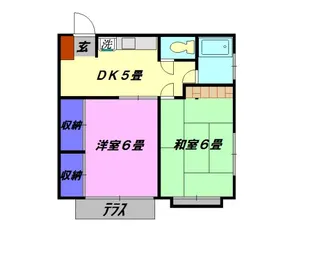 第三さつき荘【2階】の間取り
