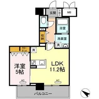 ciliegio桜坂【8階】の間取り