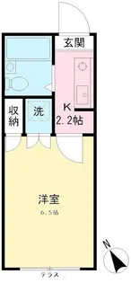 サンハイツ西調布【1階】の間取り