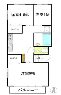 東京都練馬区貫井1【マンション】の間取り