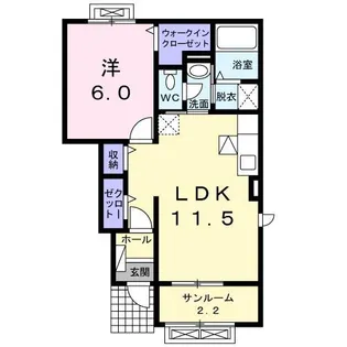 メゾンド・ラペ A【1階】の間取り