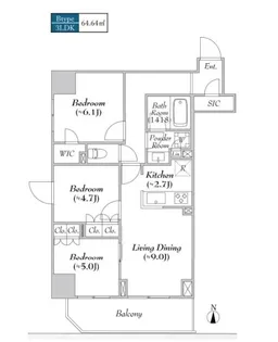 東京都墨田区緑3【マンション】の間取り