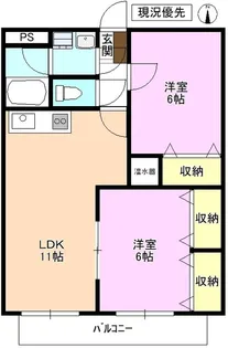 サンライン東部【2階】の間取り