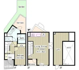 ベルメゾン【1階】の間取り