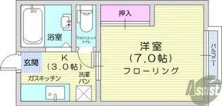 高橋ハイツC【1階】の間取り