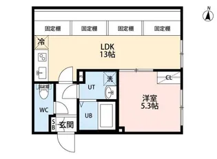 PARK LILA住吉【5階】の間取り